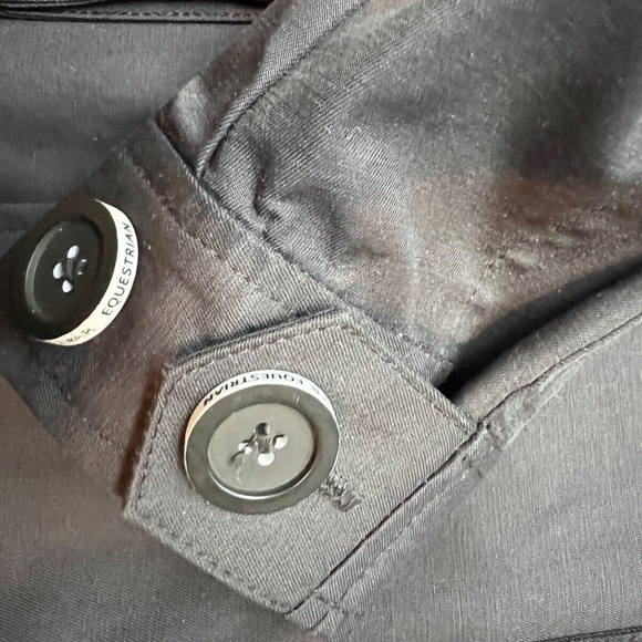 Noel Asmar Jacket Coat Black Button up & Zipper Equestrian Rain Coat Size XXS - Picture 6 of 12